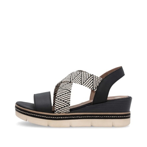 Sandale dama din piele ecologica, Remonte D2l54-03, negru - Img 5