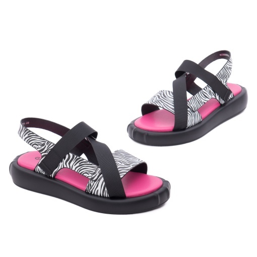 Sandale dama din piele mix, Gryxx H1WC80009A 47-Z, alb negru - Img 2