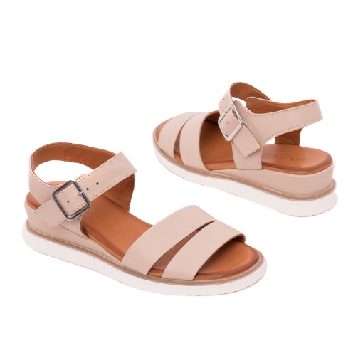 Sandale dama din piele naturala, Dogati, 052 83-811-NAKET, crem - Img 3