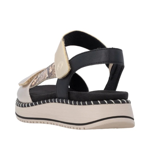 Sandale dama din piele naturala, Remonte D3J50-90, gri metal - Img 3