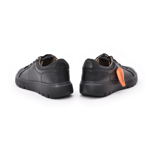 Sneakers bărbați din piele naturală Impronte Venier Derby IM62000A 062, negri — vedere din spate