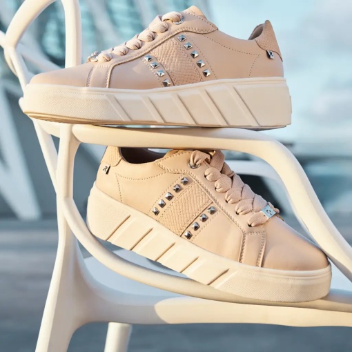 Sneakers dama roz Rieker Revolution piele naturala W0506-31 - Img 2