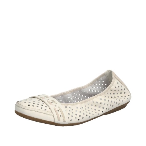 Balerini dama din piele naturala, Rieker 41430-60, bej - Img 2
