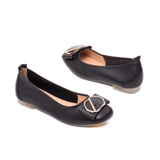 Balerini dama, piele naturala, M4M460011A 01-N, negru - Img 3