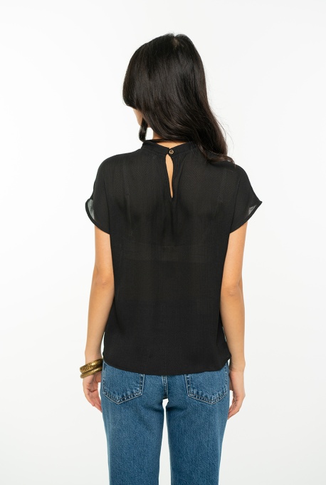 Bluza dama din vascoza CLOE, Hermosa, negru - Img 4