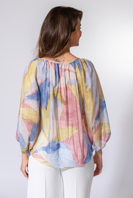 Bluza lejera cu imprimeu abstract ISOLDA, Hermosa, multicolor - Img 10