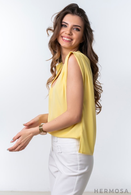Bluza moderna Iliana Galben - Img 4