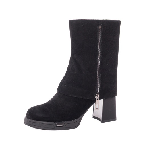 Botine dama din piele intoarsa, Epica 1CN90017A 01-I, negru - Img 2