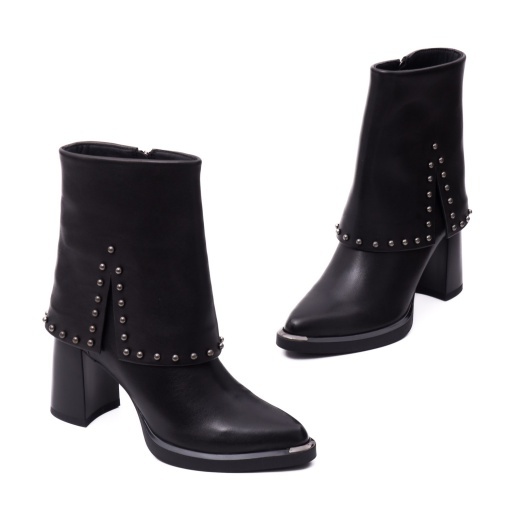 Botine dama din piele naturala, Epica 3V1244-S791-G6 01-N, negru - Img 2