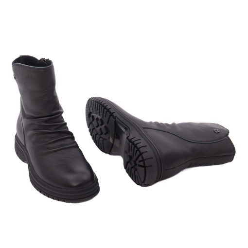 Botine dama din piele naturala, Karisma 1FC90009A 01-N, negru - Img 3