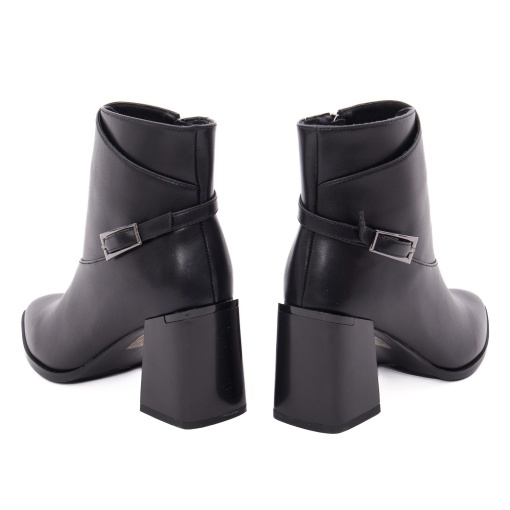 Botine dama din piele naturala, PASS Collection 3AC6518-K236 01-N, negru - Img 5