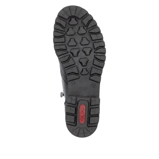 Botine dama din piele naturala, Rieker 78556-00, negru - Img 7