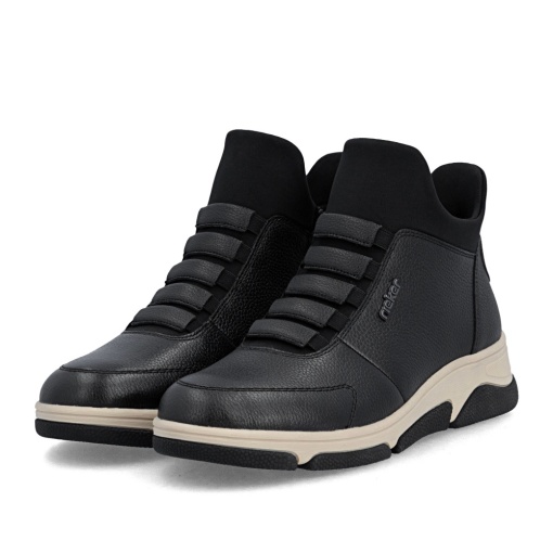 Botine dama din piele naturala, Rieker L5651-0, negru - Img 3