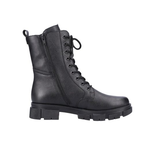 Botine dama din piele naturala, Rieker Y7116-00, negru - Img 6