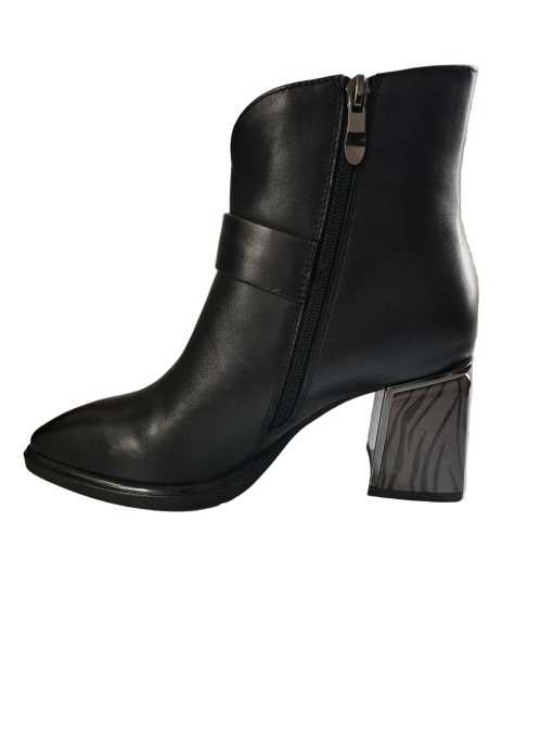 Botine dama Feeling piele naturala 25-165-02, negru - Img 4