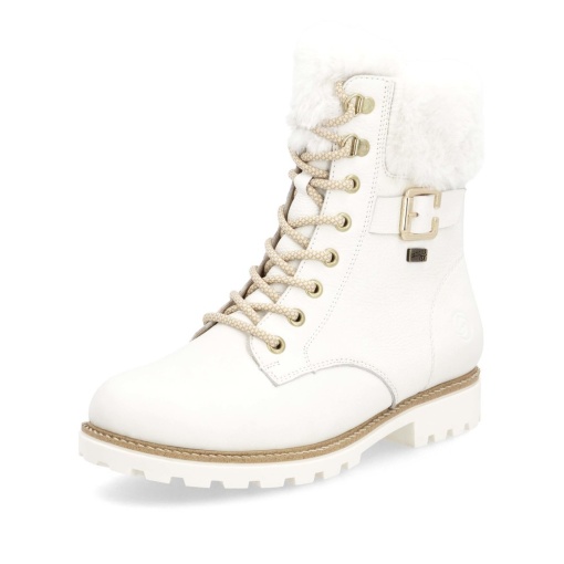 Botine dama, piele naturala, D8481-80, alb - Img 4