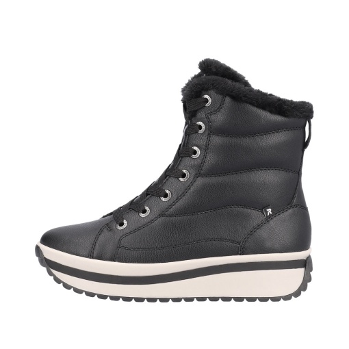 botine negre rieker