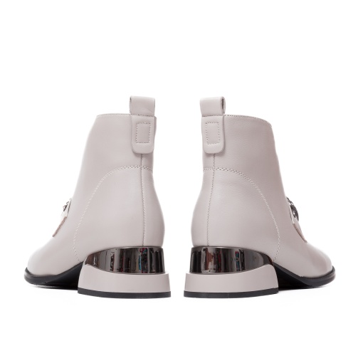 Botine gri din piele, Z921B224-B560-YP1054B 14-N - Img 3