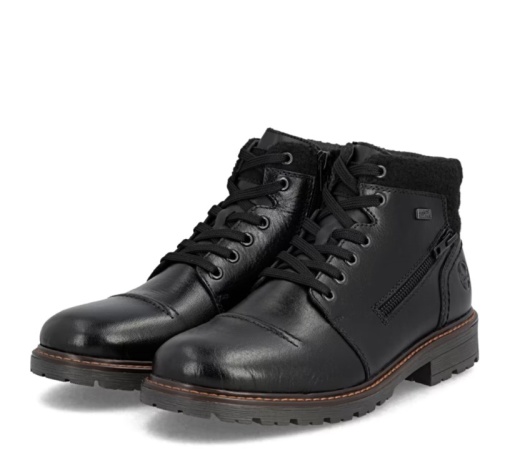 Ghete barbat, piele naturala 32020-00, negru - Img 4