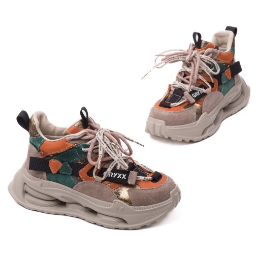 Ghete dama din piele, Gryxx, 136889B 97-Z, multicolor - Img 2
