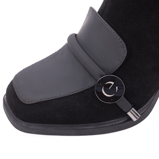 Ghete dama din piele intoarsa, Epica 3V1216-S605-G5 01-I, negru - Img 2