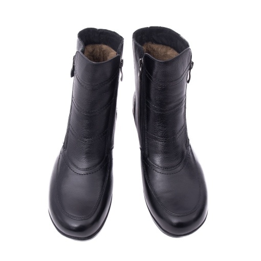 Ghete dama din piele naturala, Caprice 9-26452-45 022 BLACK NAPPA - Img 5