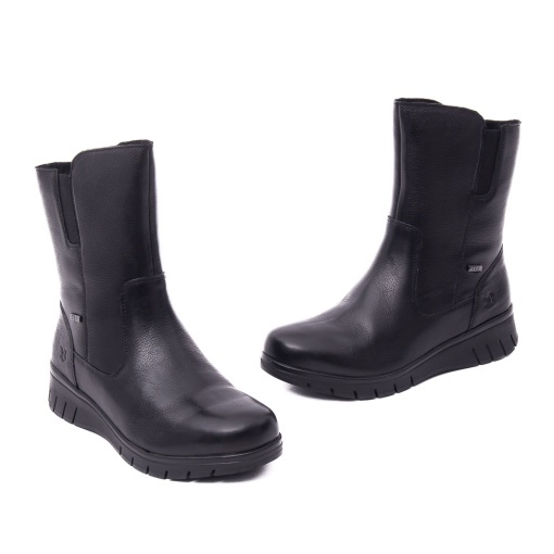Ghete dama din piele naturala, Caprice 9-26458-45 022 BLACK NAPPA - Img 3
