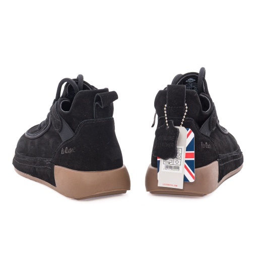 Ghete dama din piele naturala nabuc, OBUWIE, Lee Cooper LCJ-26-19-4604L, negru - Img 5