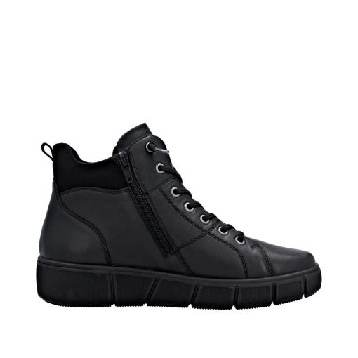 Ghete dama din piele naturala, Remonte D1T76-00, negru - Img 3