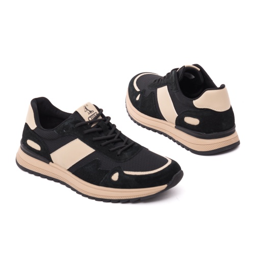 Pantofi bărbătești Otter E6E660005A L2-Z din material textil, negru - Img 3