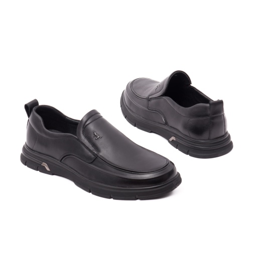 Pantofi bărbătești Otter E6E660009A 01-N din piele naturala, negru - Img 3