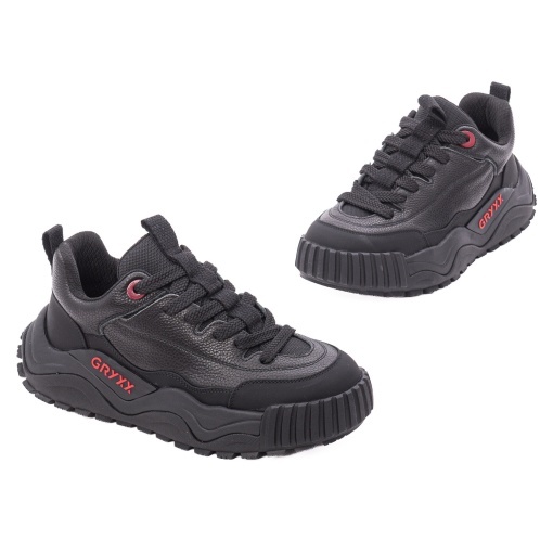 Pantofi barbati casual din piele naturala, Gryxx 1JS90003A 01-N, negru - Img 2