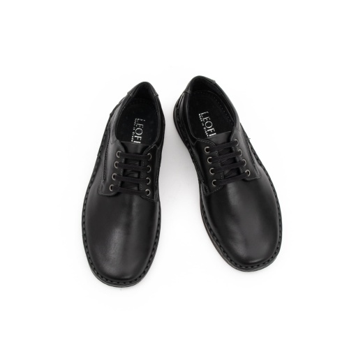 Pantofi barbati casual piele, LFX 918, negru - Img 5