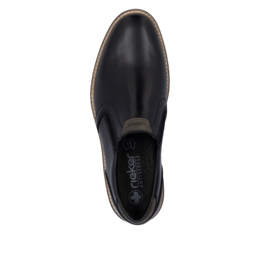 Pantofi barbati casual, piele naturala, 13557-00, negru - Img 7