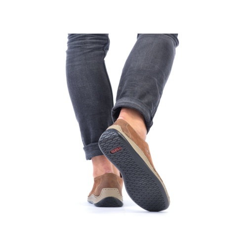 Pantofi barbati casual, piele naturala nabuc, 05226-24, maro - Img 2