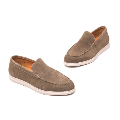 Pantofi barbati casual, piele naturala nabuc, 7CCJ60001B-04, maro - Img 2