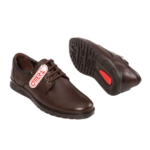 Pantofi barbati casual, piele naturala, OT555 C4 maro inchis - Img 4