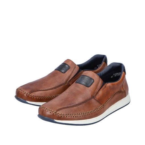Pantofi barbati din piele naturala, 11962-25, coniac - Img 6