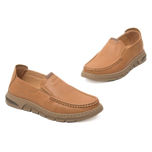 Pantofi barbati din piele naturala, Battisto Lascari, 2025-L1, camel - Img 2