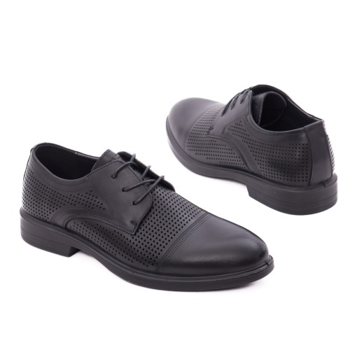 Pantofi barbati din piele naturala, Otter 28Z580015A 01-N, negru - Img 3