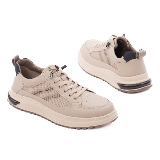 Pantofi barbati din piele naturala, Otter, V2V280008B 03-Z, bej - Img 3