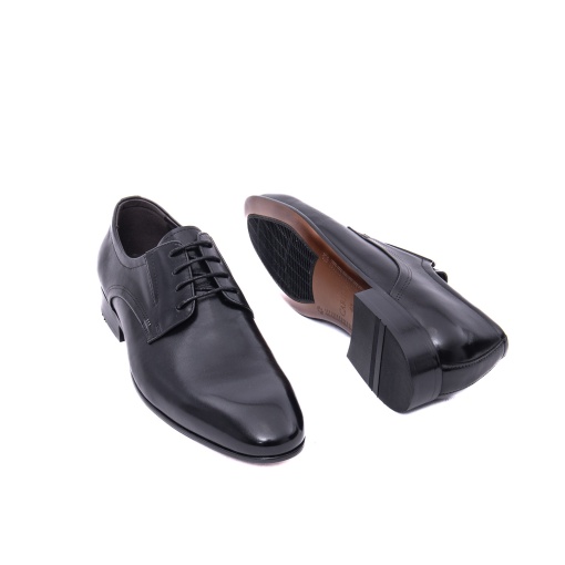 Pantofi bărbați eleganți Caribu 3MKD1-16-6A 01-N negri piele naturală office/formal - Img 3