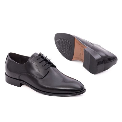 Pantofi barbati eleganti din piele naturala, Caribu 3MKD1-08-3A 01-N, negru - Img 4