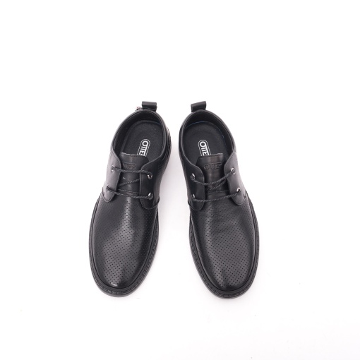 Pantofi Bărbați Vară Otter E6E660008A 01-N din Piele Naturală Perforată – Negru - Img 4
