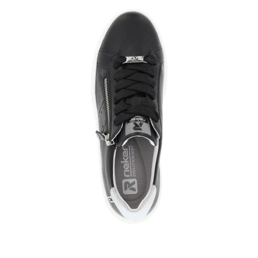 Pantofi casual Rieker Revolution din piele neagra W0505-00 - Img 5