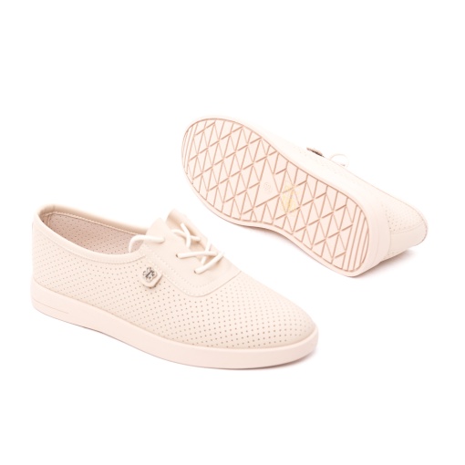 Pantofi damă bej Pass Collection W1W160004B C5-N – piele naturală perforată, comozi și ușori, ideali pentru vară - Img 4