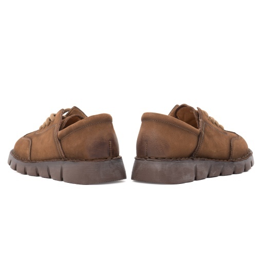 Pantofi dama casual din piele naturala, Feeling, 2388, maro kaki - Img 6
