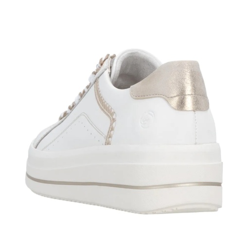 Pantofi dama casual din piele naturala, Remonte D1C13-80, alb - Img 3