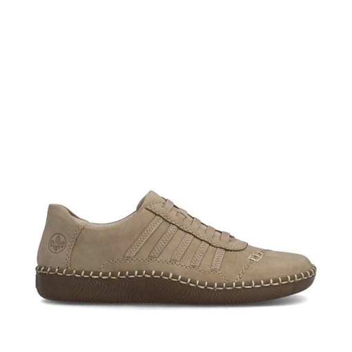 Pantofi dama casual din piele naturala, Rieker N2450-20, bej - Img 6
