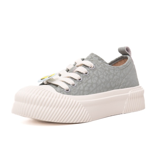 Pantofi Dama Casual Gri‑Bleu din Piele Naturală, 6LMQ60010C-07
